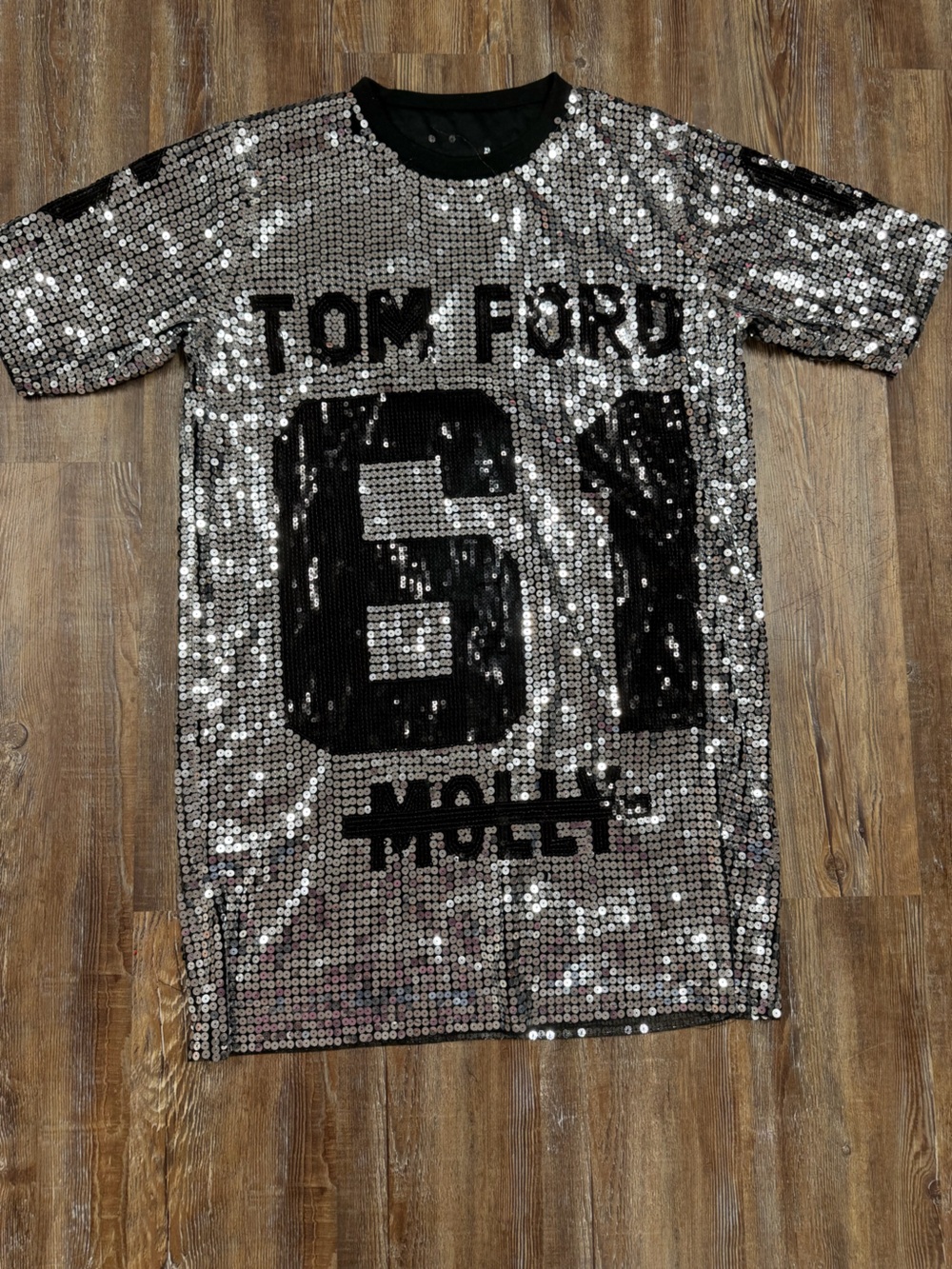 Tom Ford silver sequin jersey